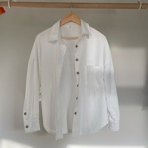 White Corduroy Button Up